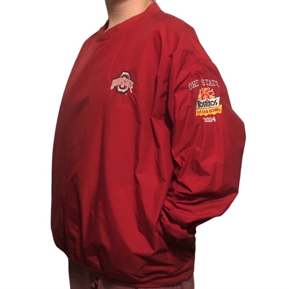 Men's Red Pullover Windbreaker NFL Ohio State Buckeyes Fiesta Bowl 2004 …